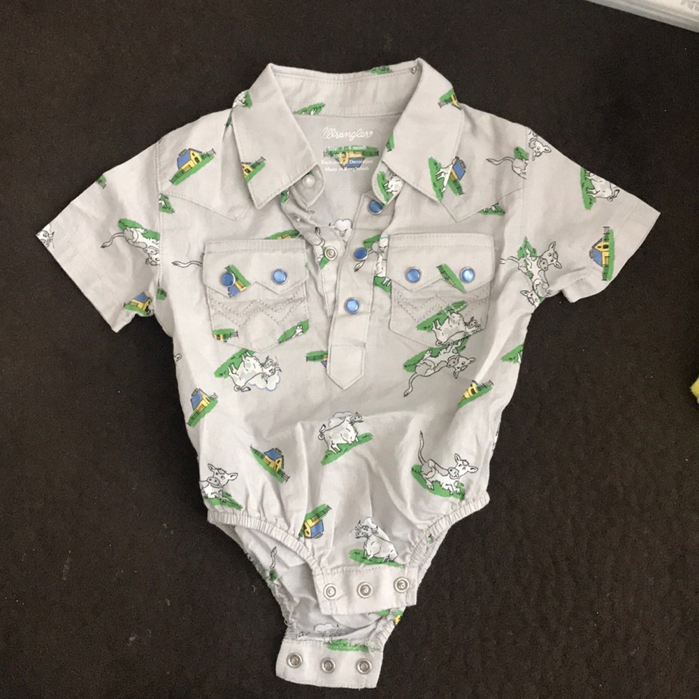 Infant boy Wrangler onesie